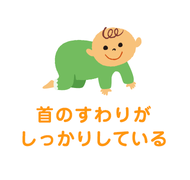 首のすわりがしっかりしている