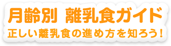 月齢別離乳食ガイド 正しい離乳食の進め方を知ろう！