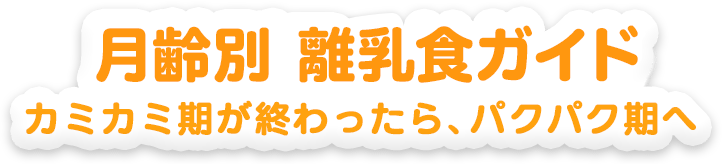 月齢別離乳食ガイド カミカミ期が終わったら、パクパク期へ