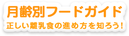 月齢別フードガイド 正しい離乳食の進め方を知ろう！