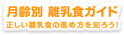 月齢別離乳食ガイド 正しい離乳食の進め方を知ろう！