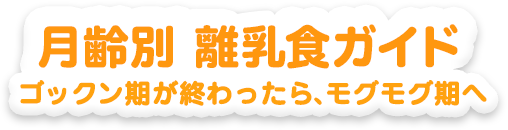 月齢別離乳食ガイド ゴックン期が終わったら、モグモグ期へ