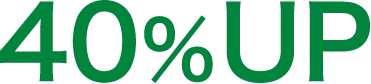 40%UP