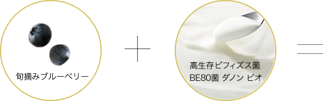 旬摘みブルーベリー＋高生存ビフィズス菌BE80菌ダノン ビオ