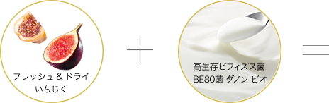 フレッシュ＆ドライいちじく＋高生存ビフィズス菌BE80菌ダノン ビオ
