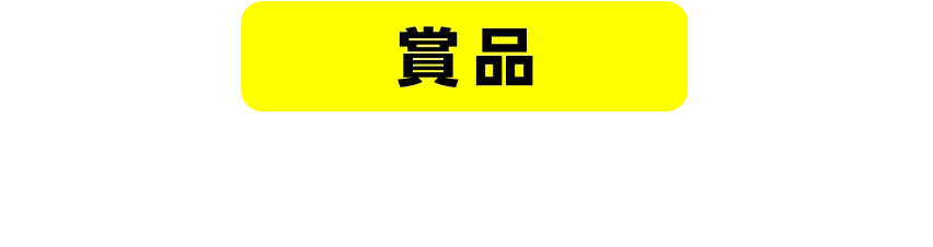 賞品 ※応募は1世帯につき1当選までになります